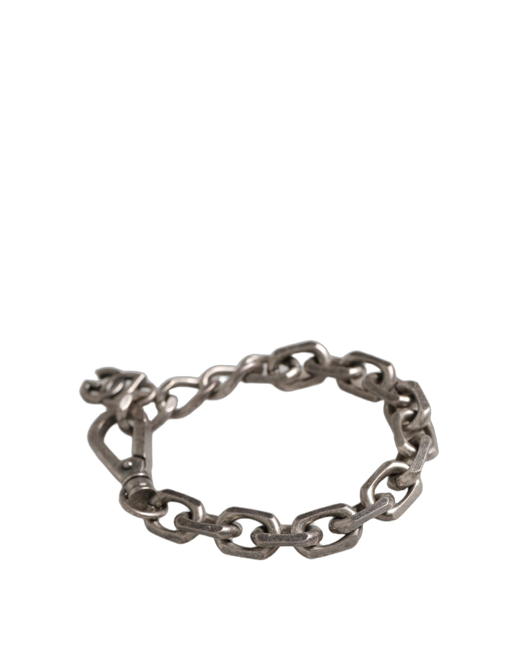 Dolce & Gabbana Silver Tone Heavy Chain Link Signature DG Logo Bracelet | Regal Royce