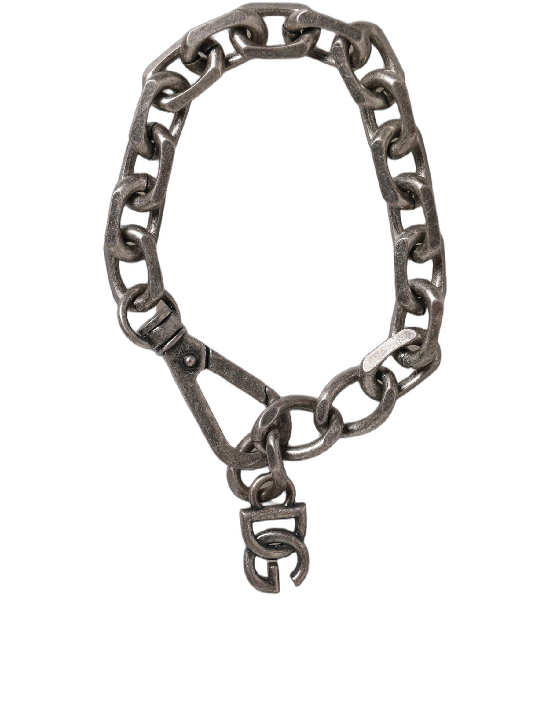 Dolce & Gabbana Silver Tone Heavy Chain Link Signature DG Logo Bracelet | Regal Royce