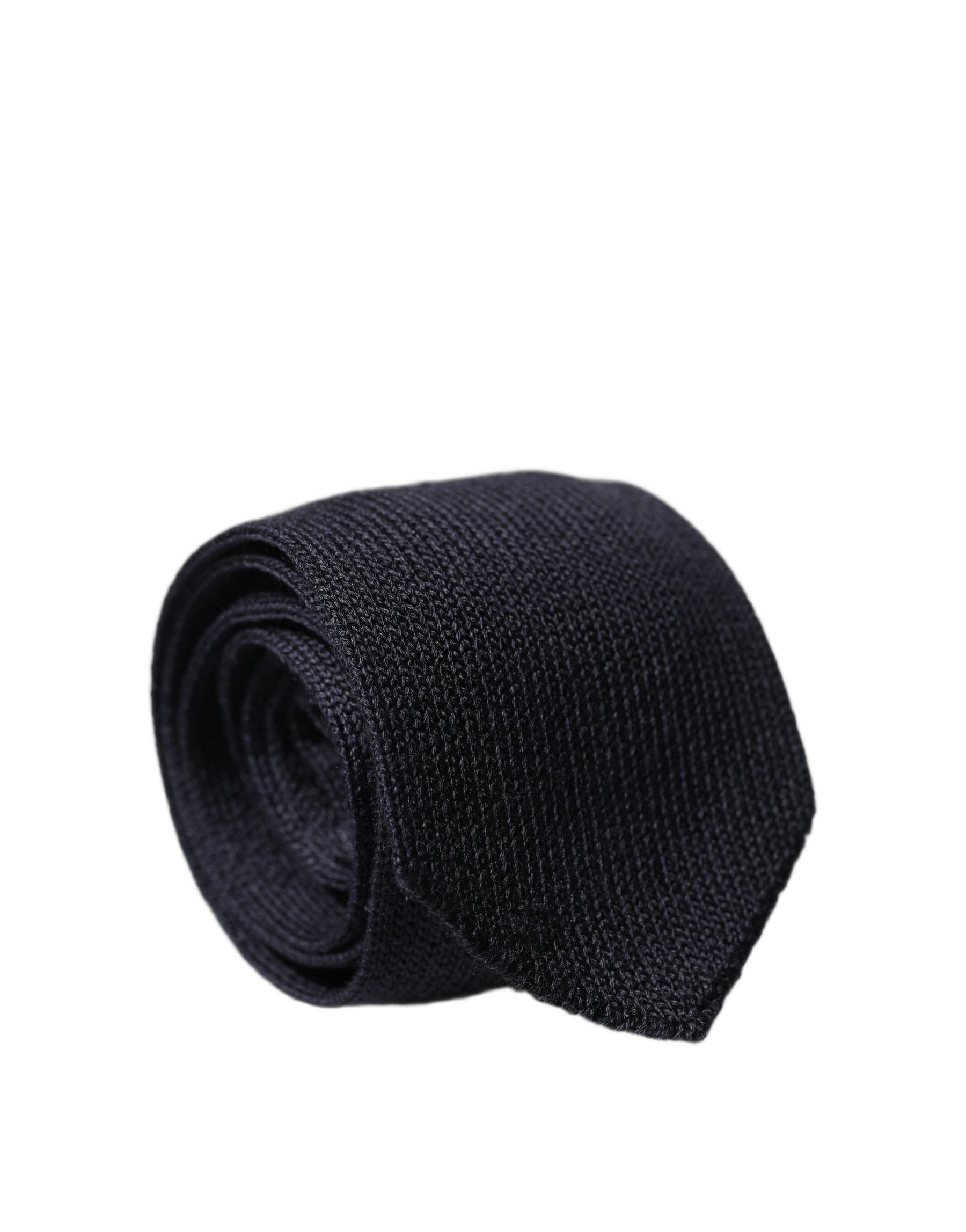 Dolce & Gabbana Dark Blue Solid 100% Silk Adjustable Men Necktie Tie | Regal Royce