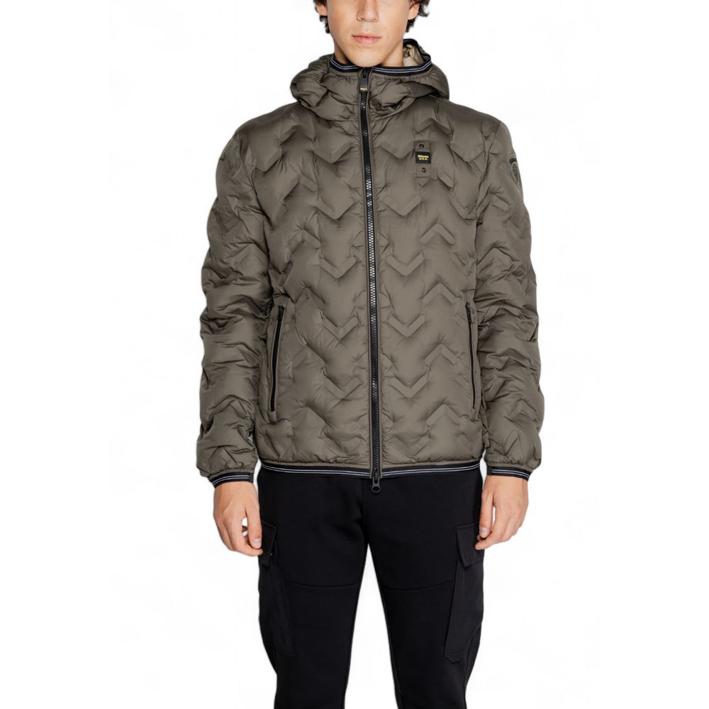 Blauer Bicolor Polyethylene Full-Length Jacket | Regal Royce