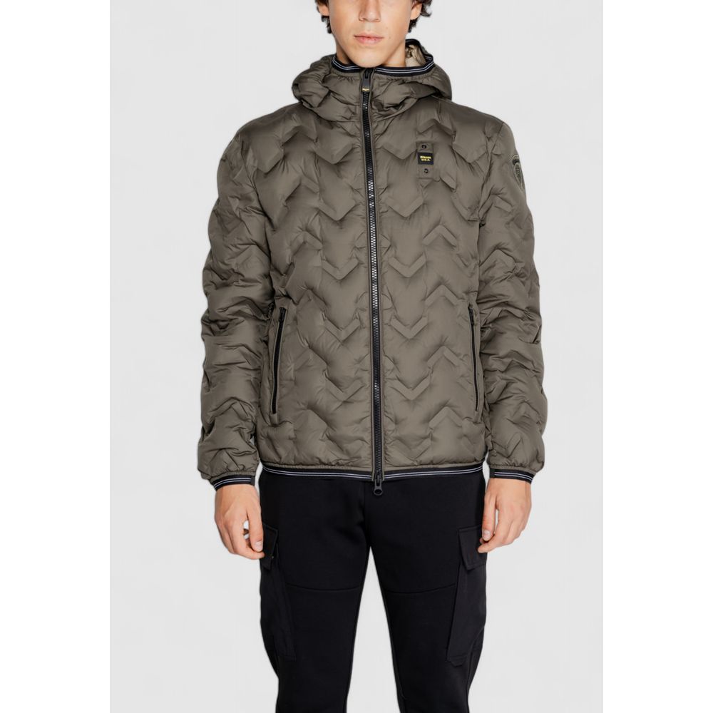 Blauer Bicolor Polyethylene Full-Length Jacket | Regal Royce