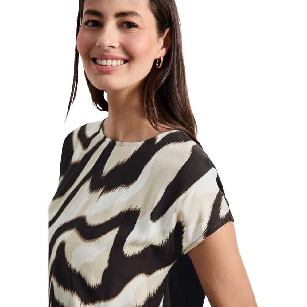 Street One Brown Viscose T-Shirt | Regal Royce