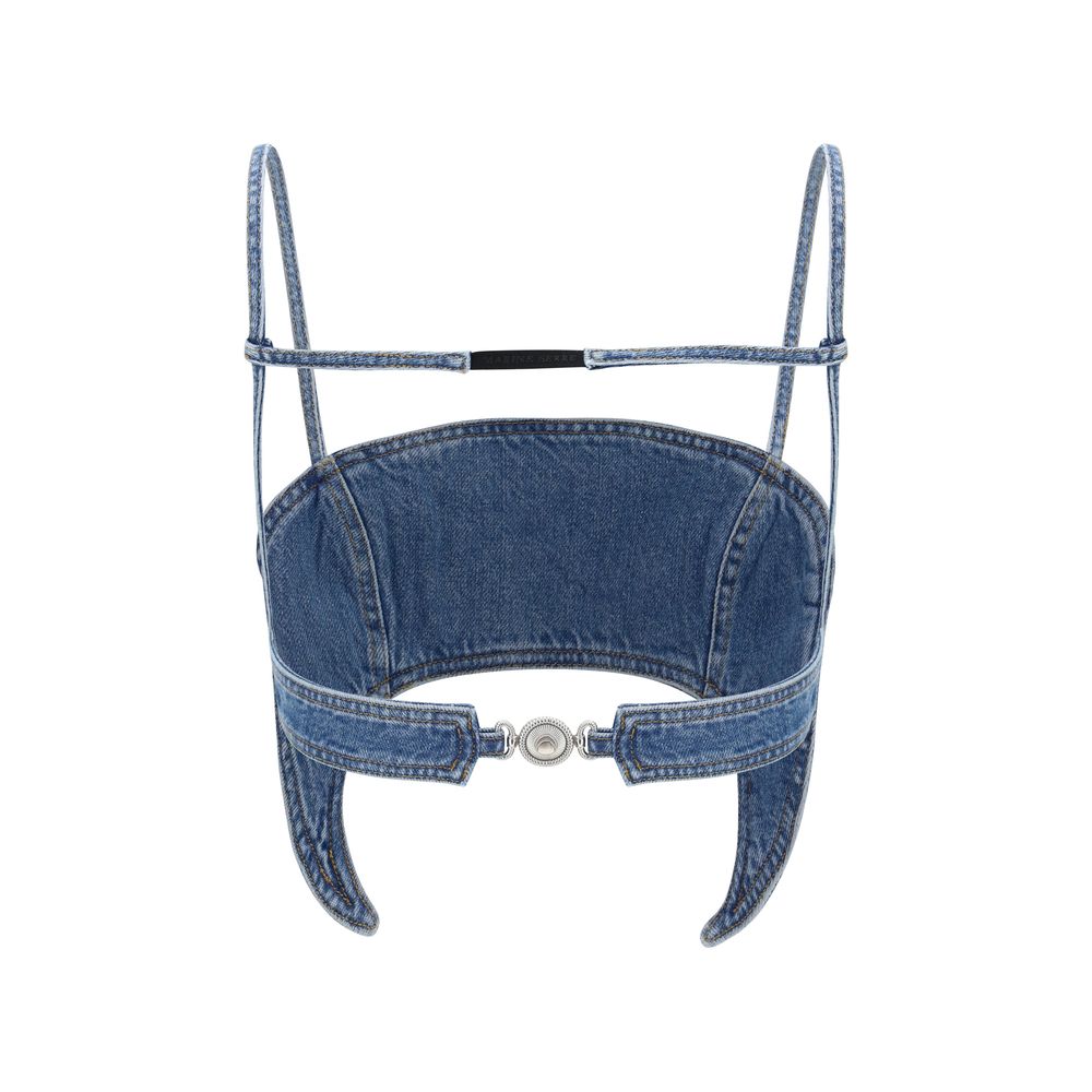 Marine Serre Blue Denim Shirt | Regal Royce