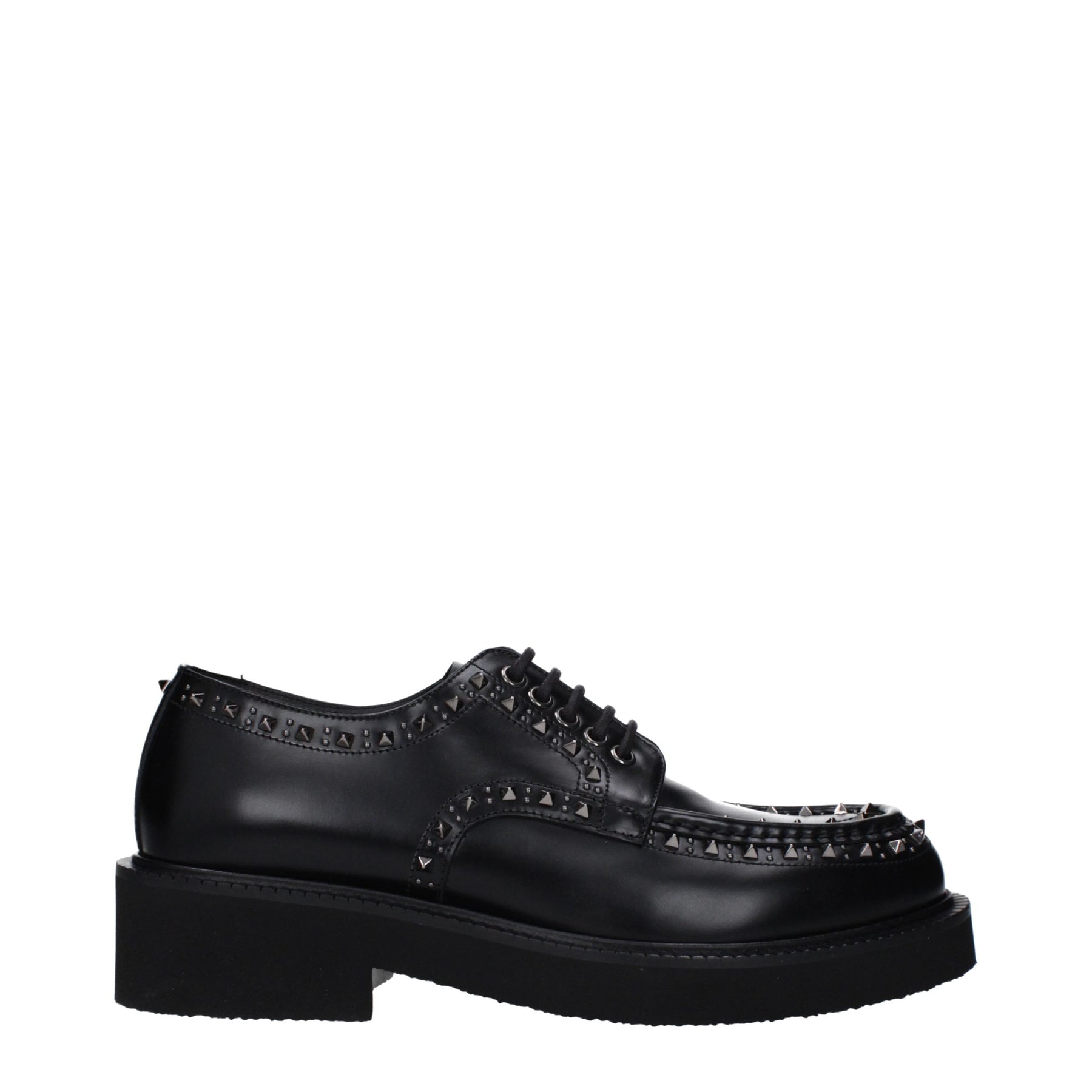 Valentino Garavani Black Leather Oxfords And Derbies | Regal Royce