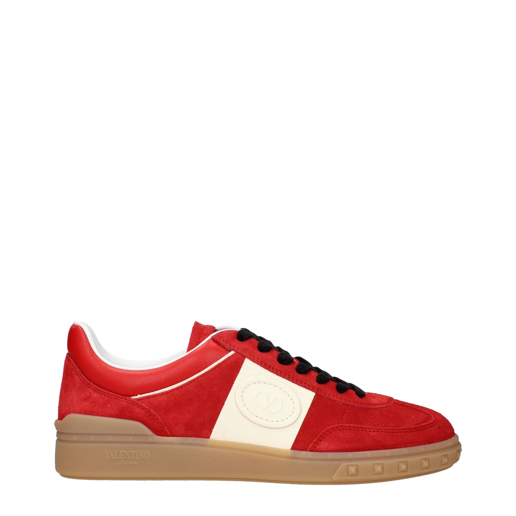 Valentino Garavani Red Leather Low Top Sneakers | Regal Royce