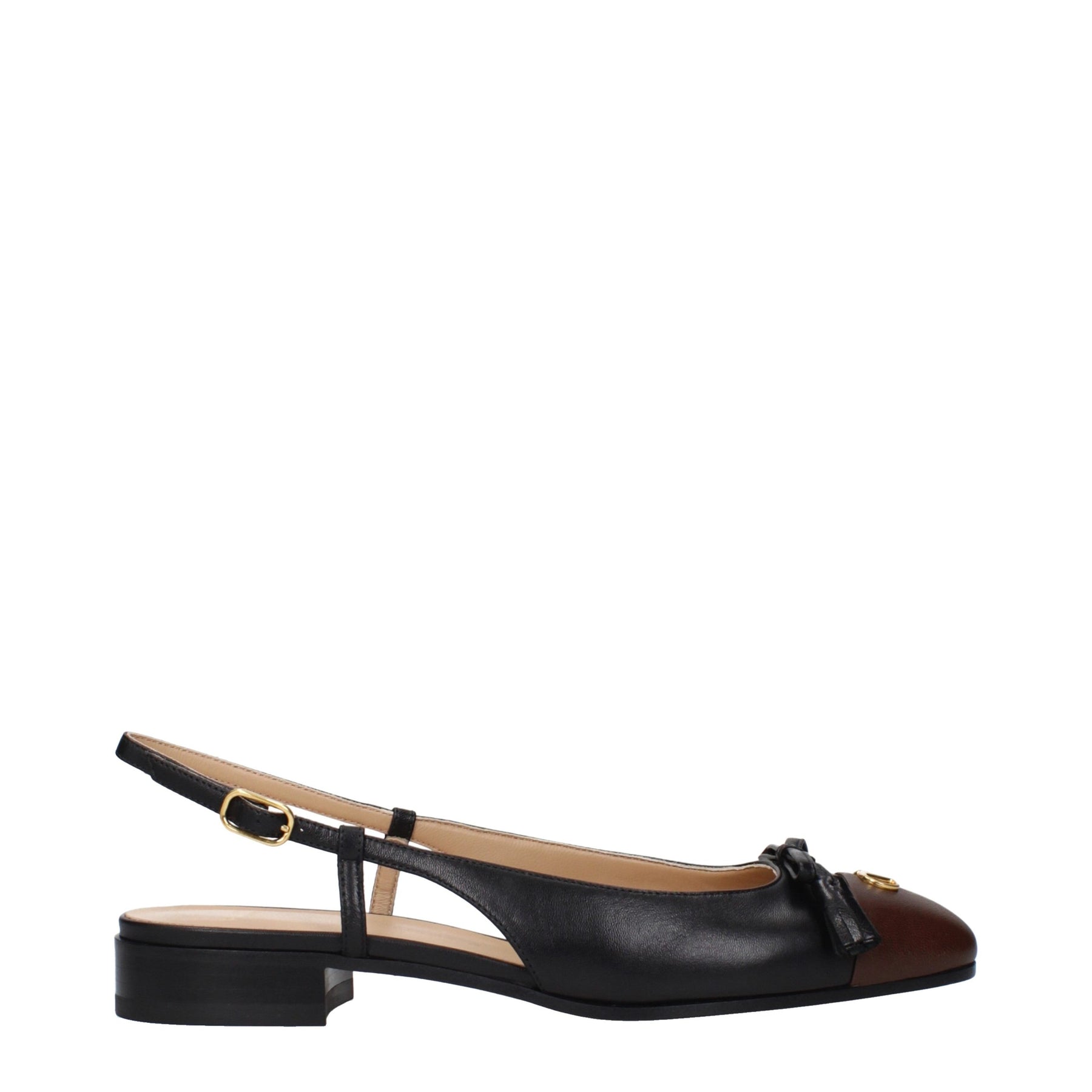 Valentino Garavani Black Leather Ballet Flats | Regal Royce