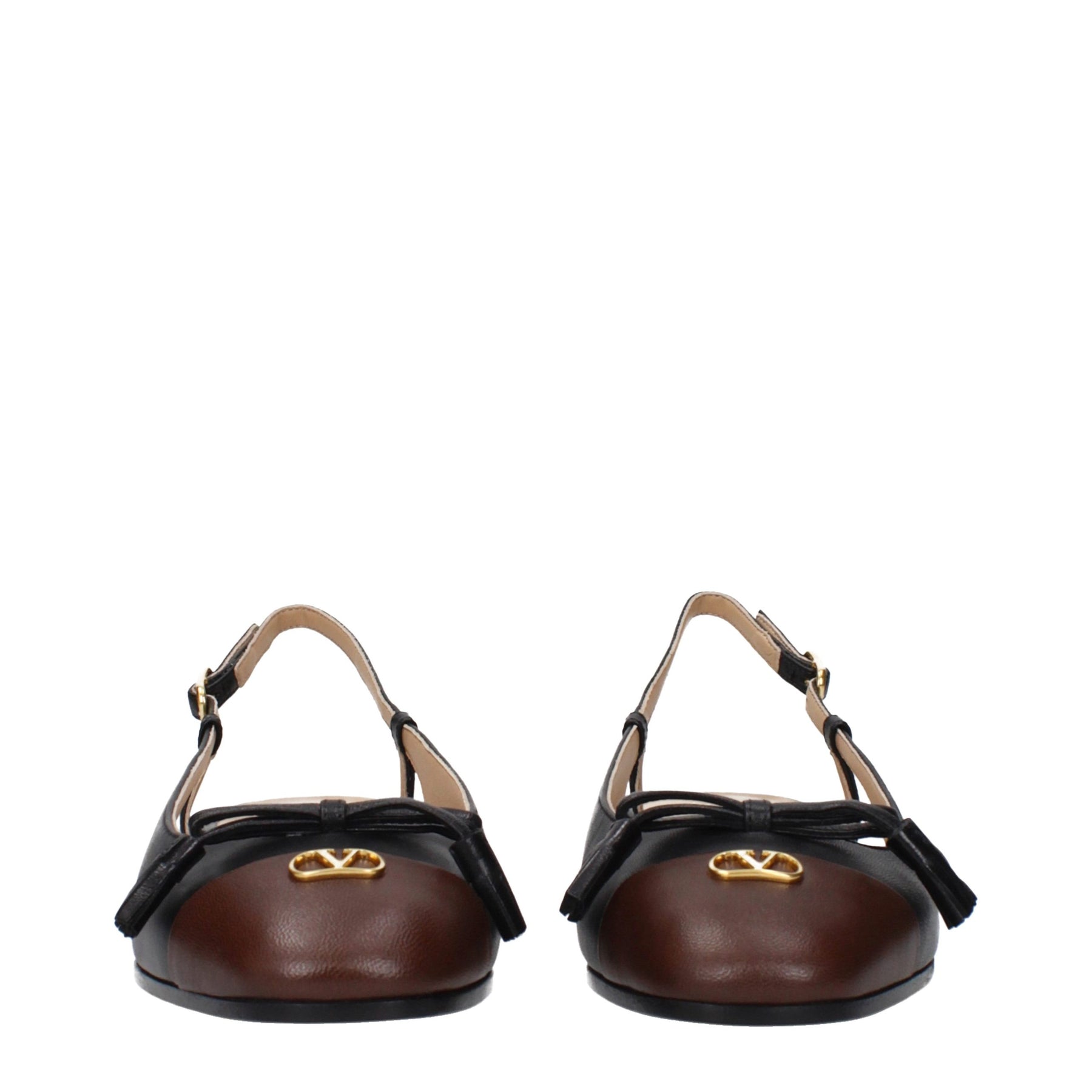 Valentino Garavani Black Leather Ballet Flats | Regal Royce