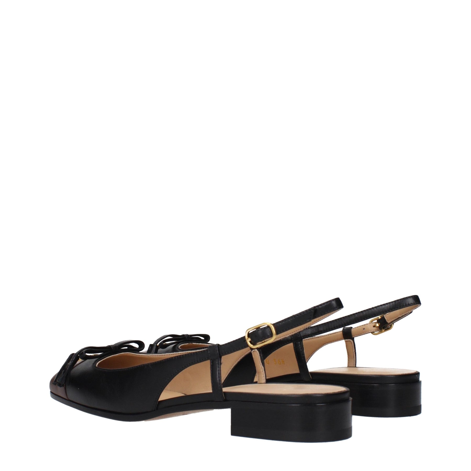Valentino Garavani Black Leather Ballet Flats | Regal Royce
