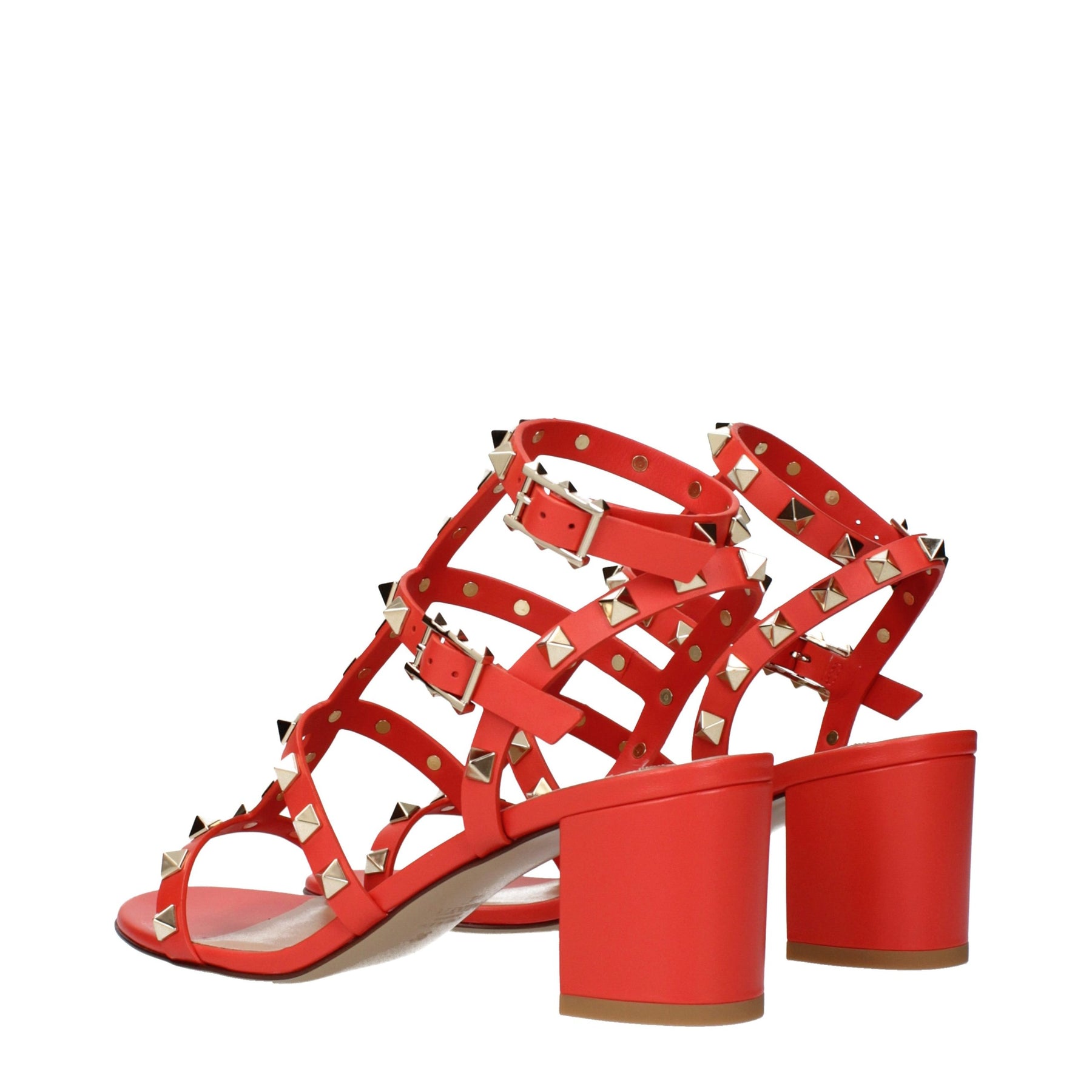 Valentino Garavani Orange Leather Platform Sandals | Regal Royce
