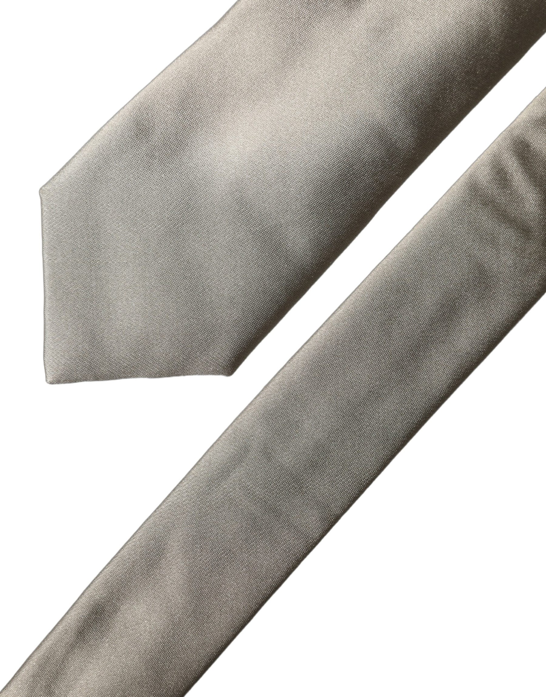 Dolce & Gabbana White Tattoo Floral Silk Adjustable Men Tied Necktie Tie | Regal Royce