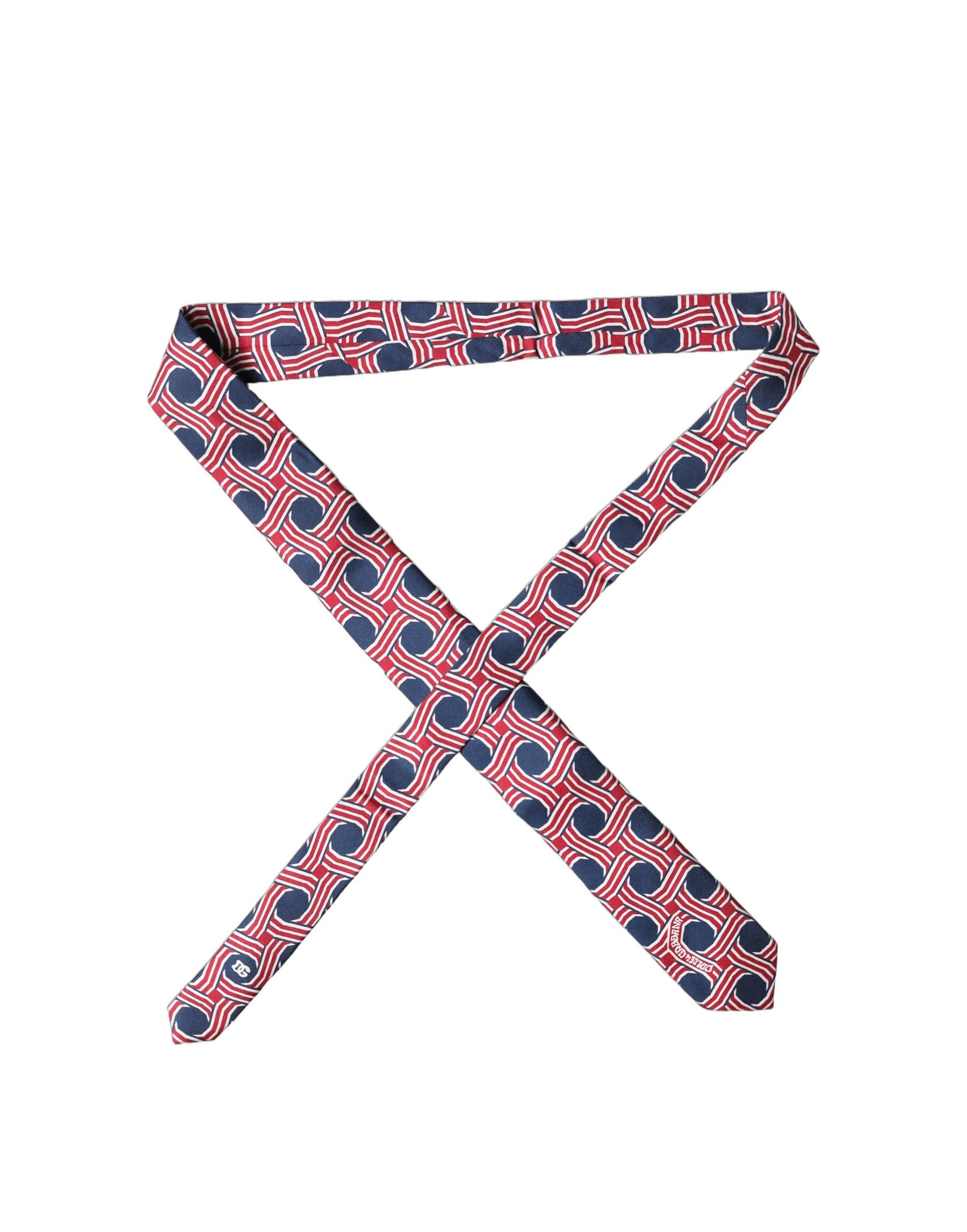 Dolce & Gabbana Multicolor Patterned Silk Adjustable Men Tied Necktie Tie | Regal Royce