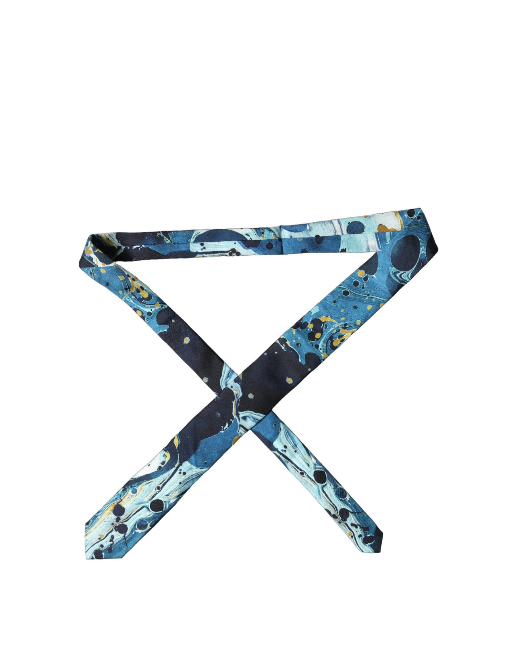 Dolce & Gabbana Multicolor Abstract Silk Adjustable Men Tied Necktie Tie | Regal Royce