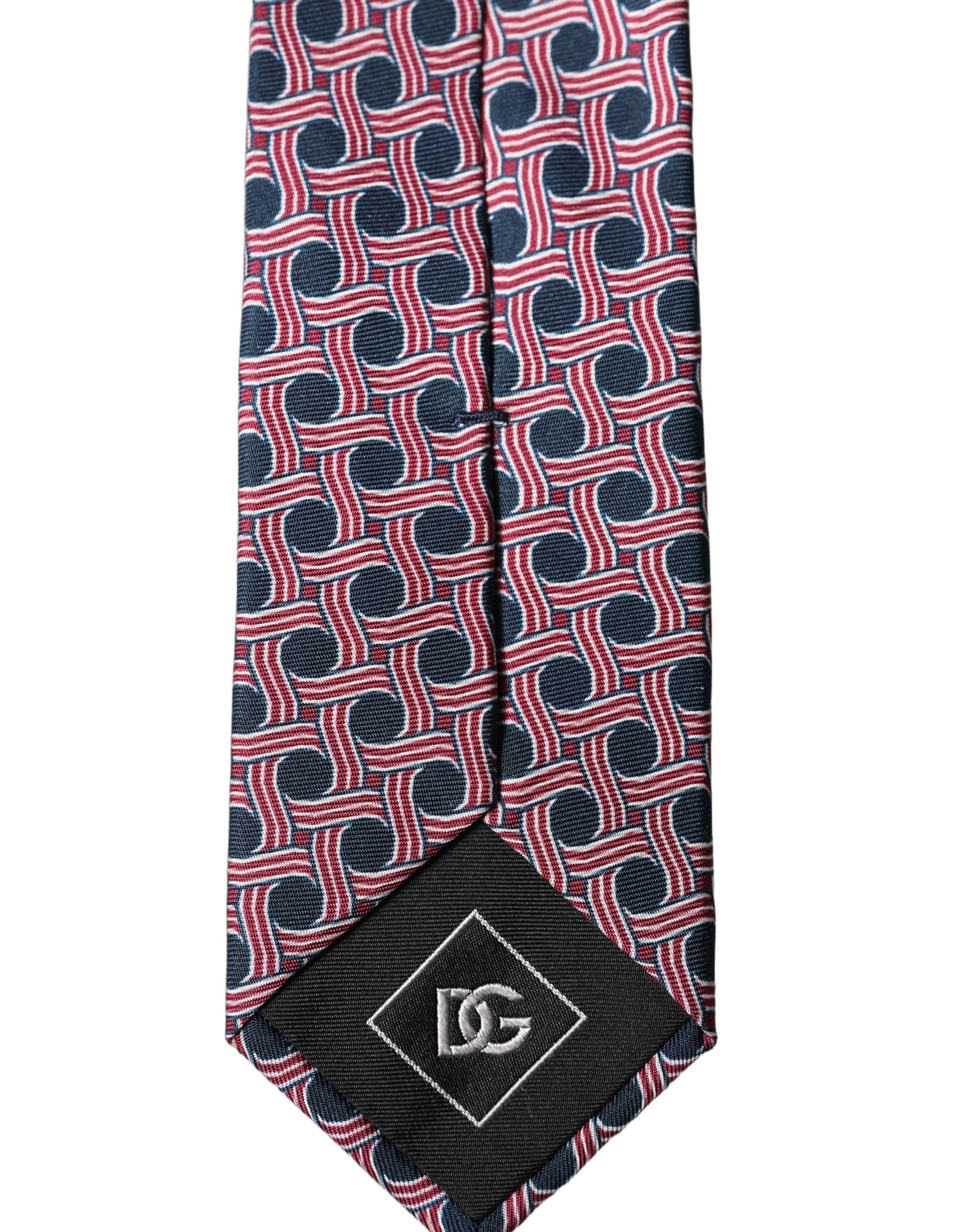 Dolce & Gabbana Multicolor Patterned Silk Adjustable Men Tied Necktie Tie | Regal Royce