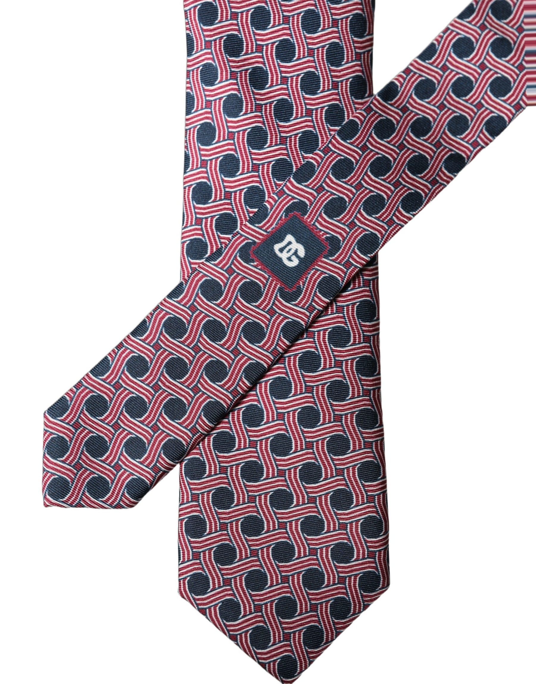 Dolce & Gabbana Multicolor Patterned Silk Adjustable Men Tied Necktie Tie | Regal Royce