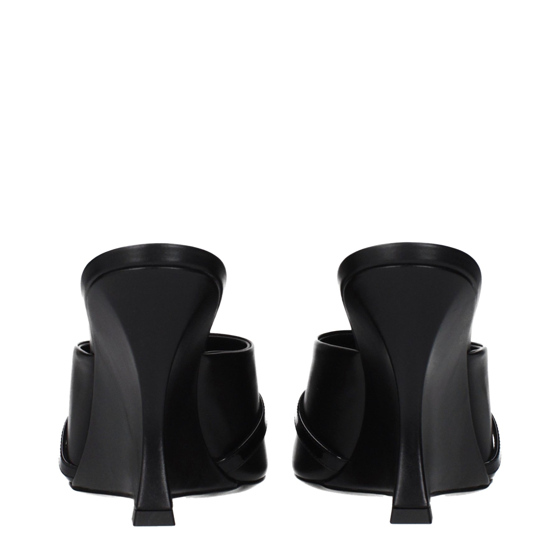 Versace Black Leather Wedge Sandals | Regal Royce