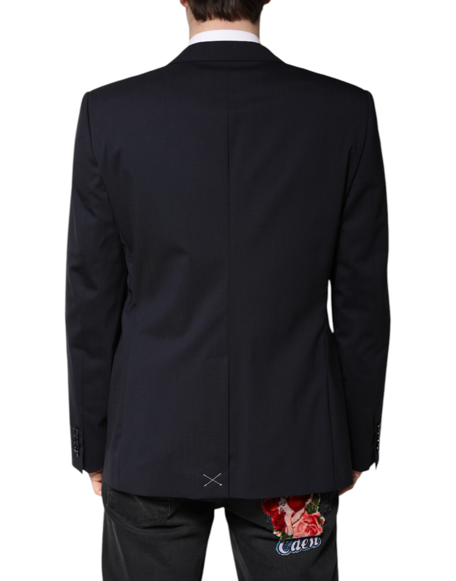 Dolce & Gabbana Blazer MARTINI Dark Blue Wool SingleBreasted Blazer | Regal Royce