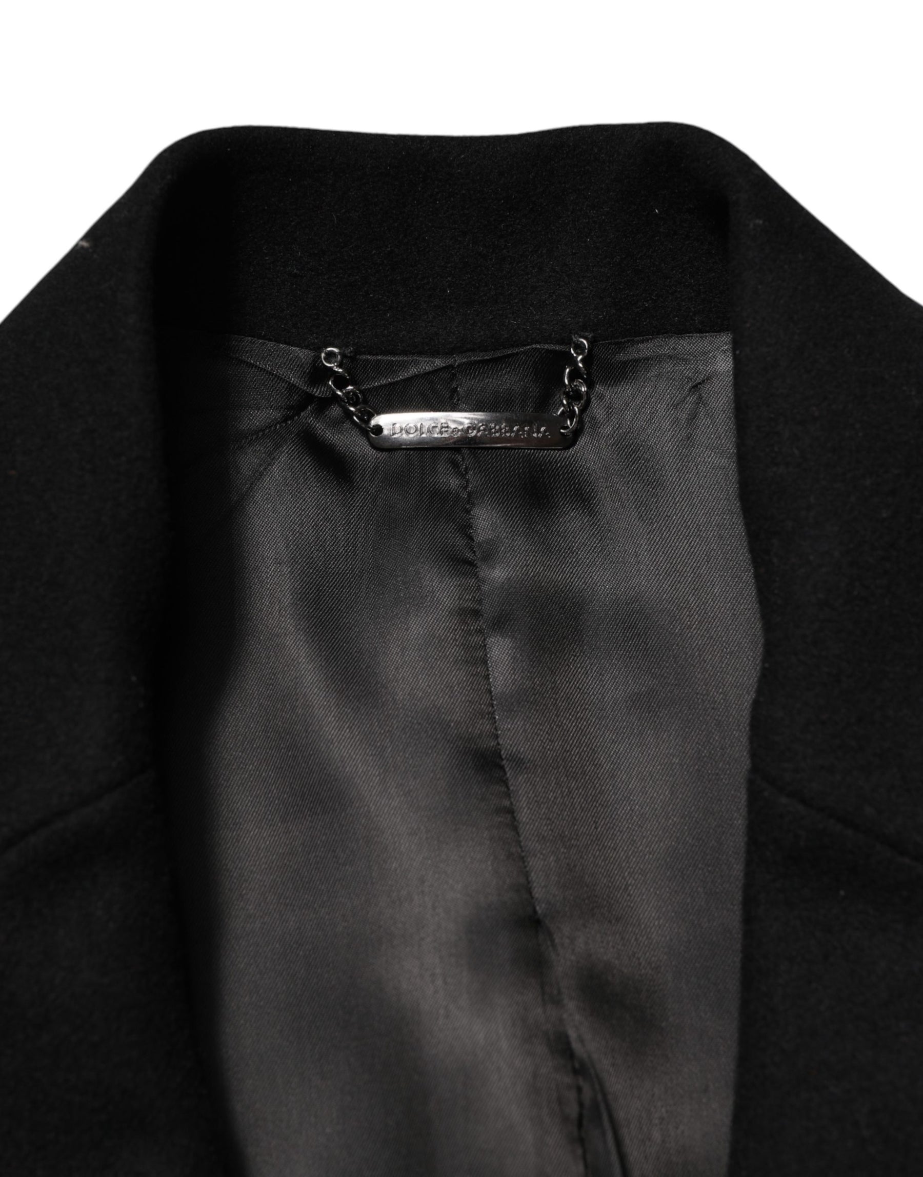 Dolce & Gabbana Black Heraldic Patch Single Breasted Jacket | Regal Royce