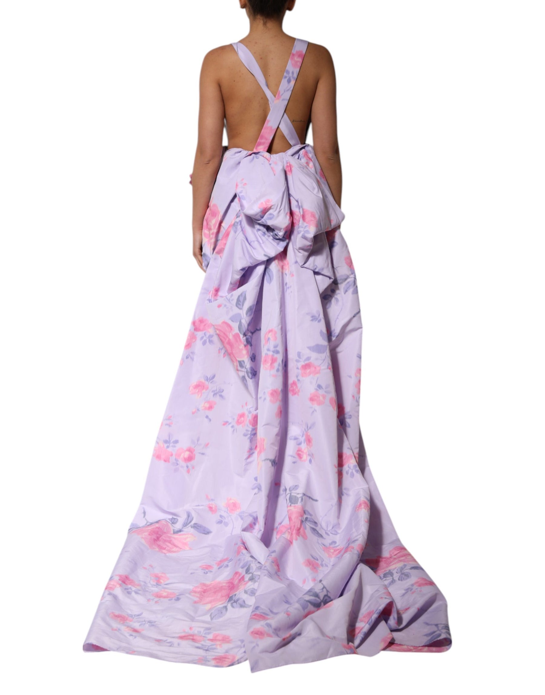 Philosophy di Lorenzo Serafini Multicolor Floral Runway Maxi Dress | Regal Royce
