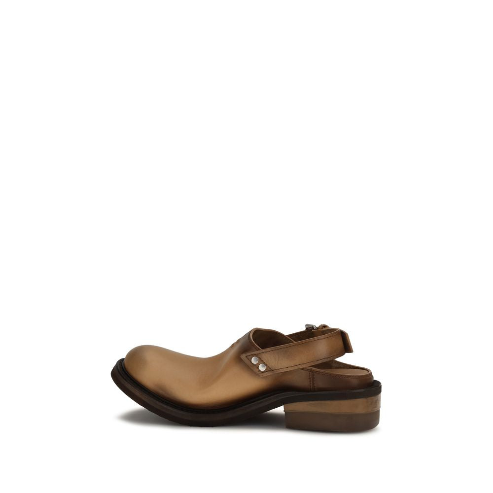 Miu Miu Brown Calf Leather Bos Taurus Mules | Regal Royce