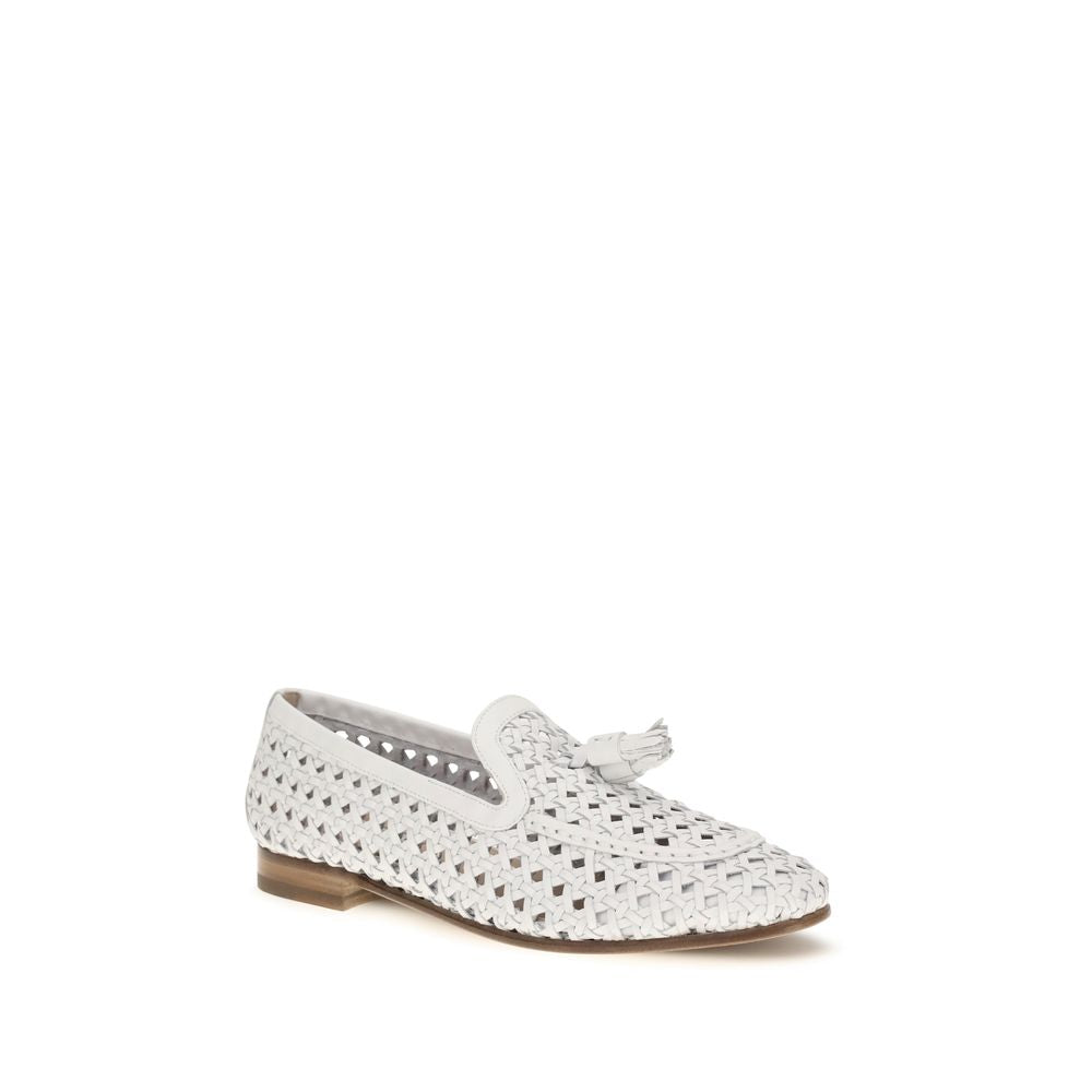 Fratelli Rossetti White Calf Leather Bos Taurus Slip-On Loafers | Regal Royce