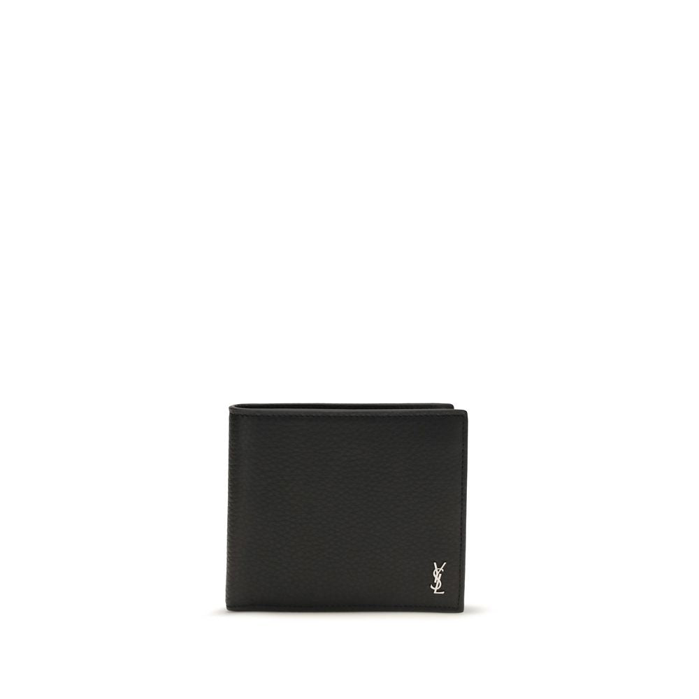 Saint Laurent Black Calf Leather Bos Taurus Wallet | Regal Royce