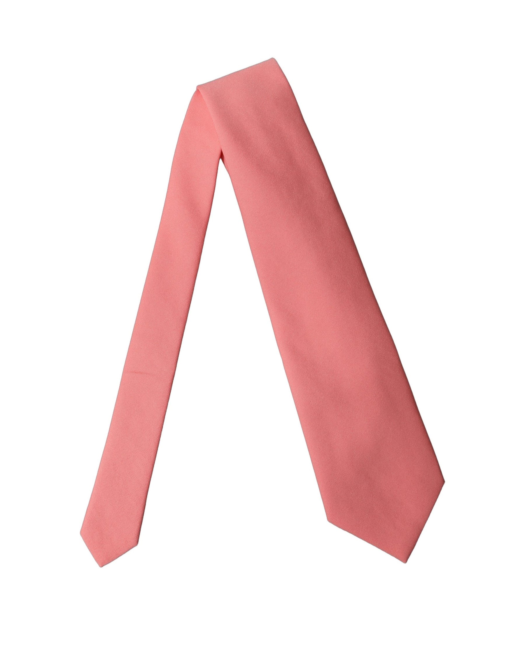 Dolce & Gabbana Coral Pink Polyester Adjustable Women Tied Necktie Tie | Regal Royce