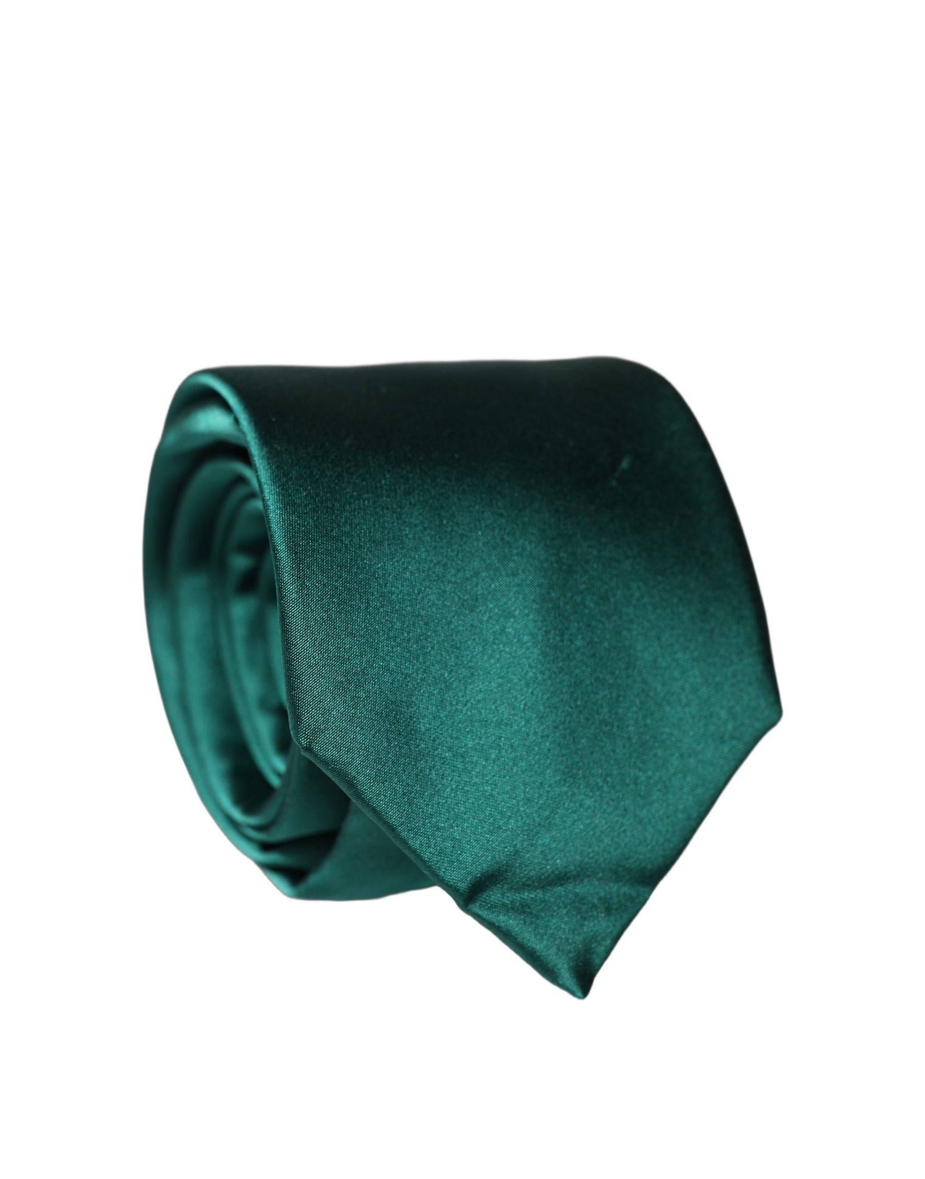 Dolce & Gabbana Dark Green Satin Silk Adjustable Women Tied Necktie Tie | Regal Royce