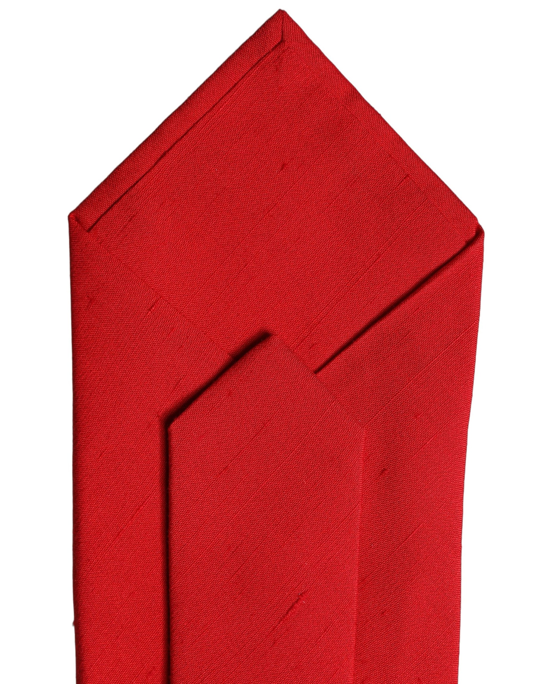 Dolce & Gabbana Red Solid Silk Cotton Adjustable Women Necktie Tie | Regal Royce