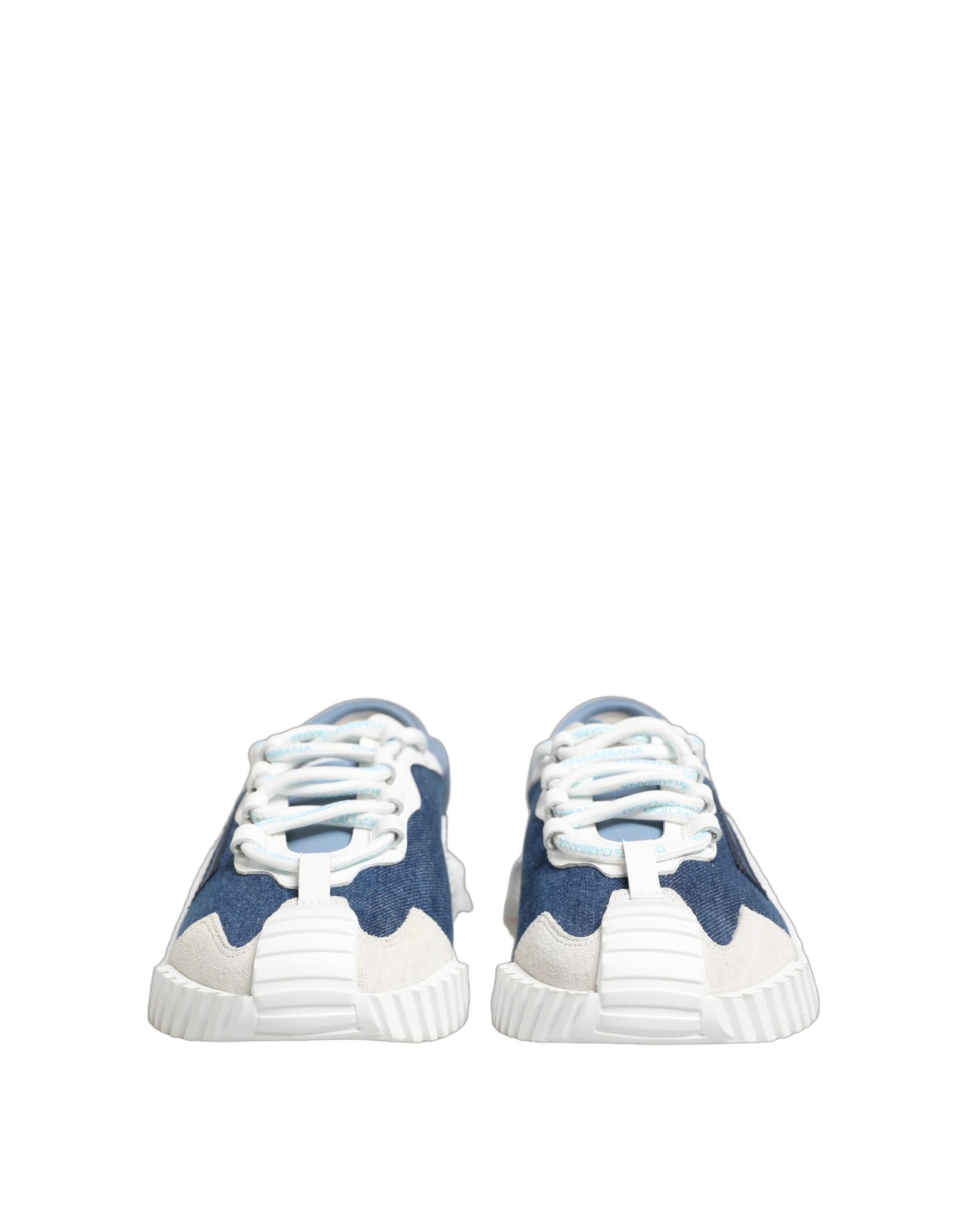 Dolce & Gabbana Blue White Low Top NS1 Sneakers Shoes | Regal Royce