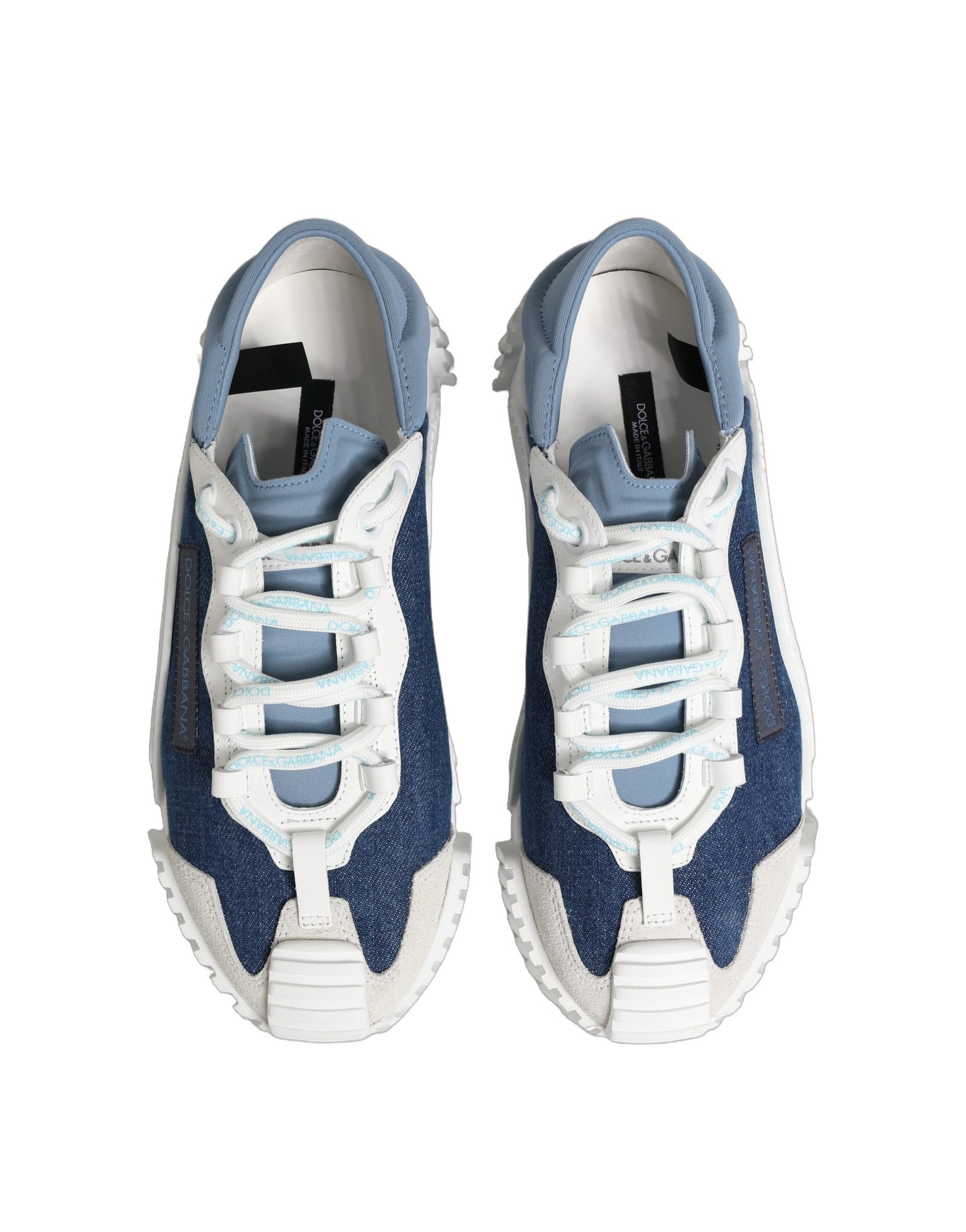 Dolce & Gabbana Blue White Low Top NS1 Sneakers Shoes | Regal Royce