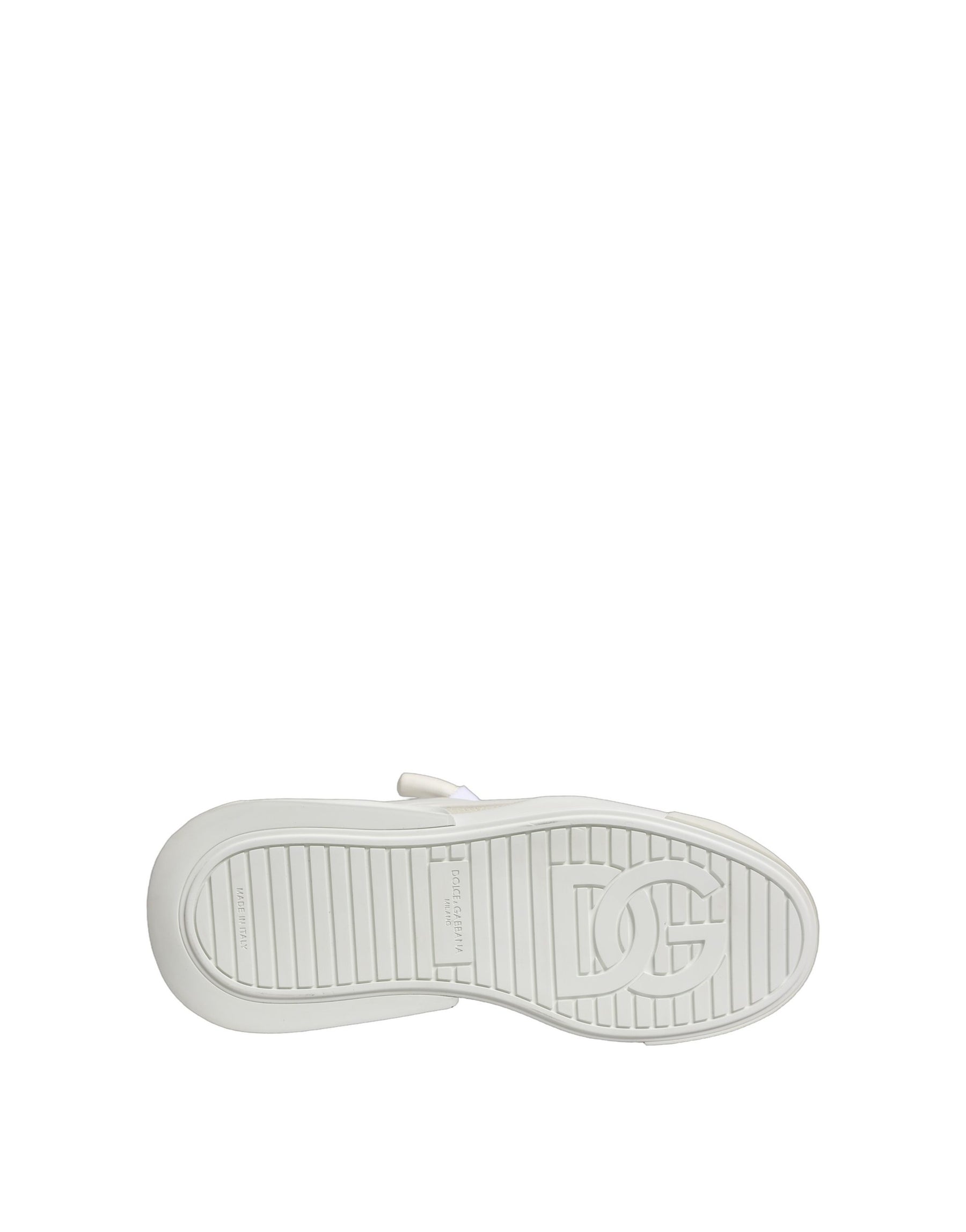 Dolce & Gabbana White Calfskin Leather Low Top Sneakers Shoes | Regal Royce