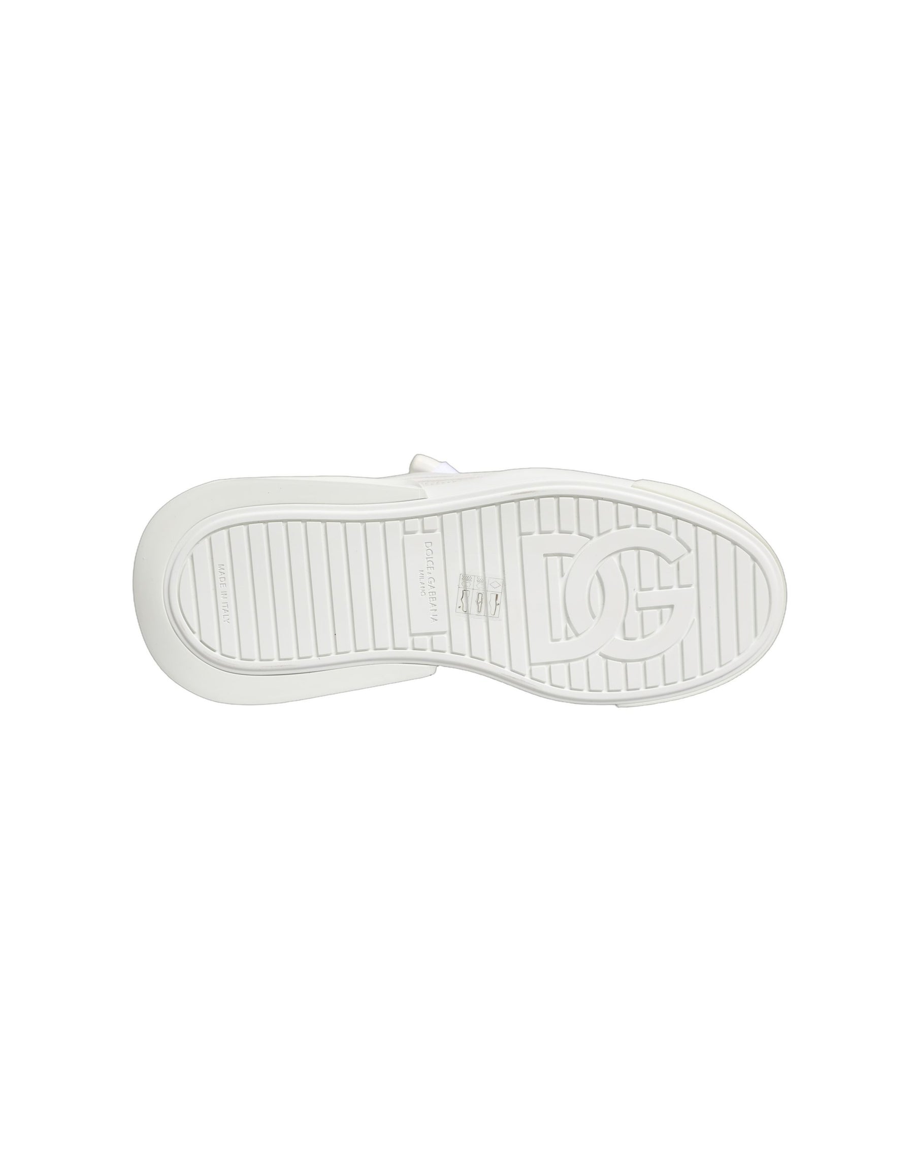 Dolce & Gabbana White Calfskin Leather Low Top Sneakers Shoes | Regal Royce