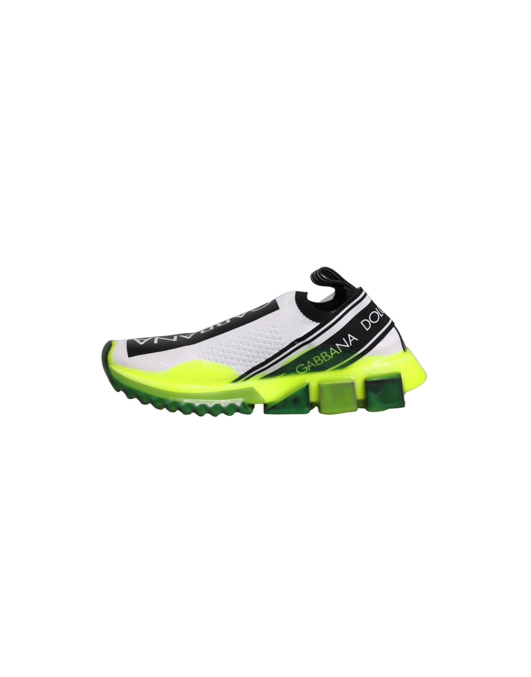Dolce & Gabbana White Black Slip On Sorrento Sneakers Shoes | Regal Royce