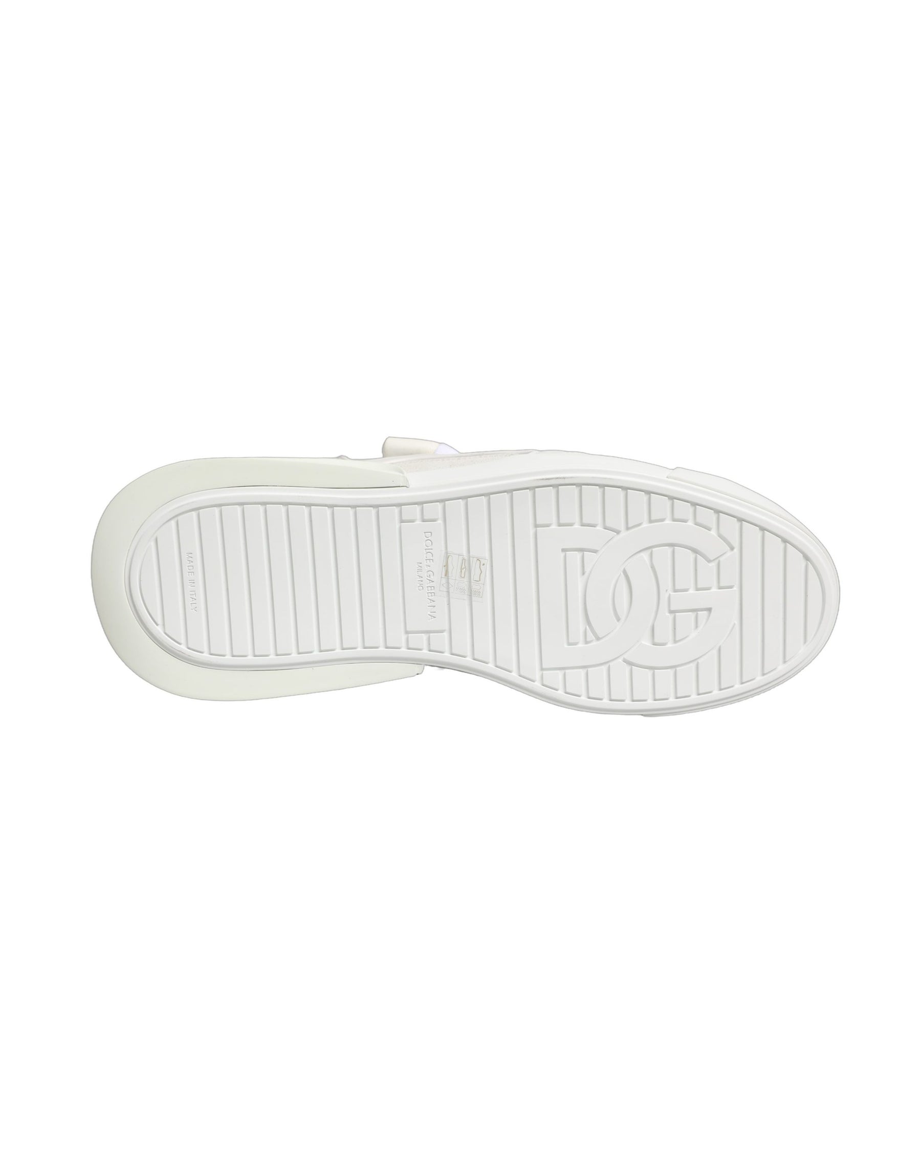 Dolce & Gabbana White Calfskin Leather Low Top Sneakers Shoes | Regal Royce