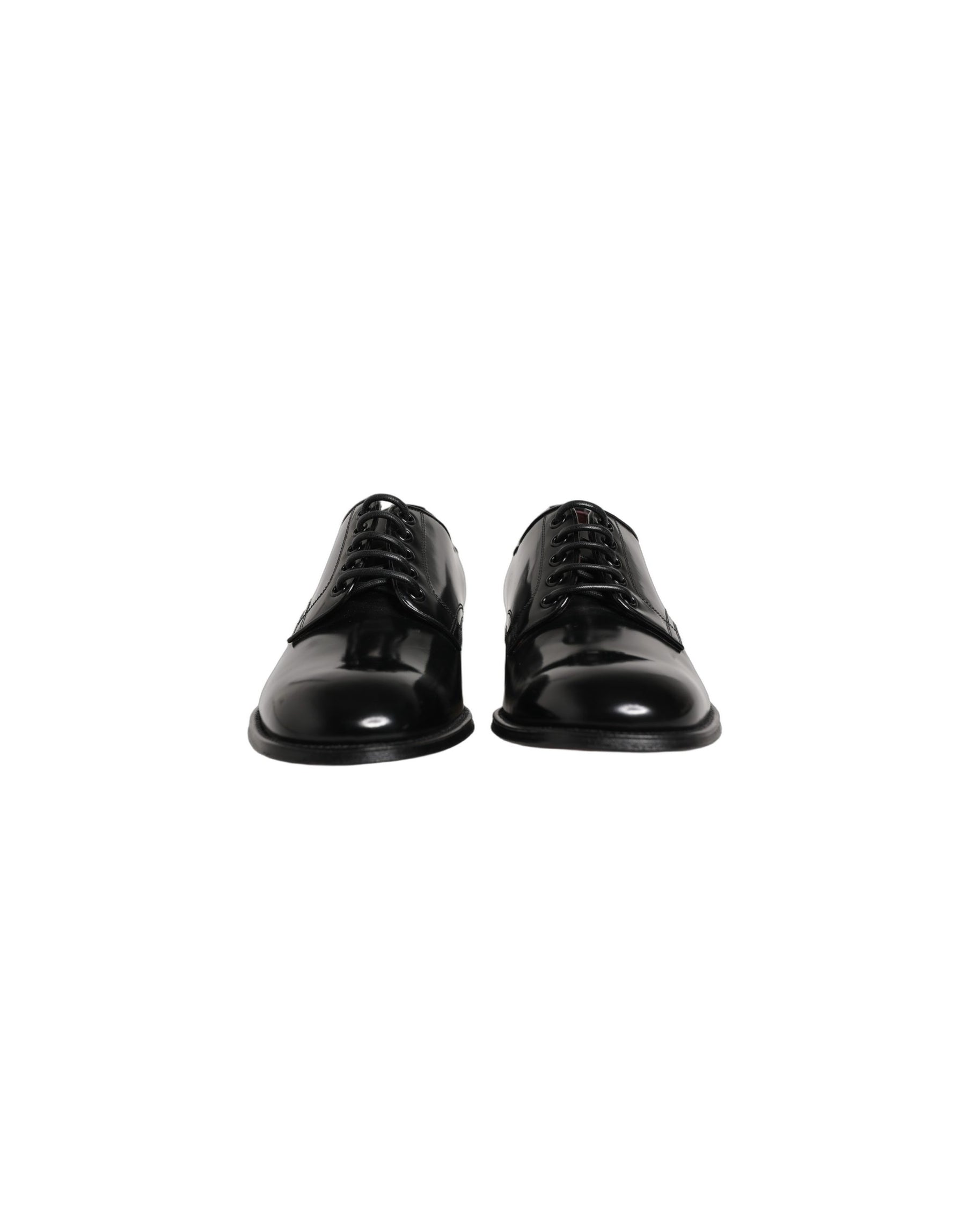 Dolce & Gabbana Black Calfskin Leather Derby Men Dress Shoes | Regal Royce