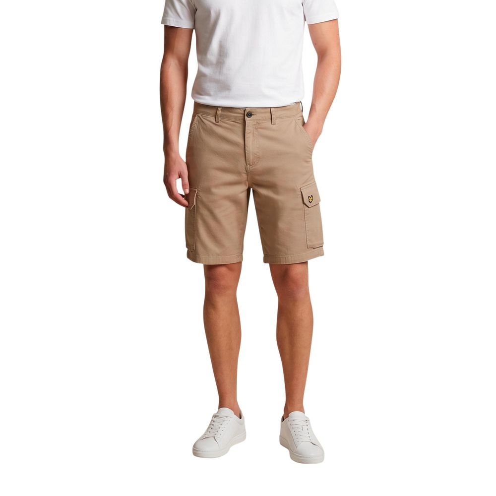 Lyle & Scott Beige Cotton Bermuda Shorts | Regal Royce