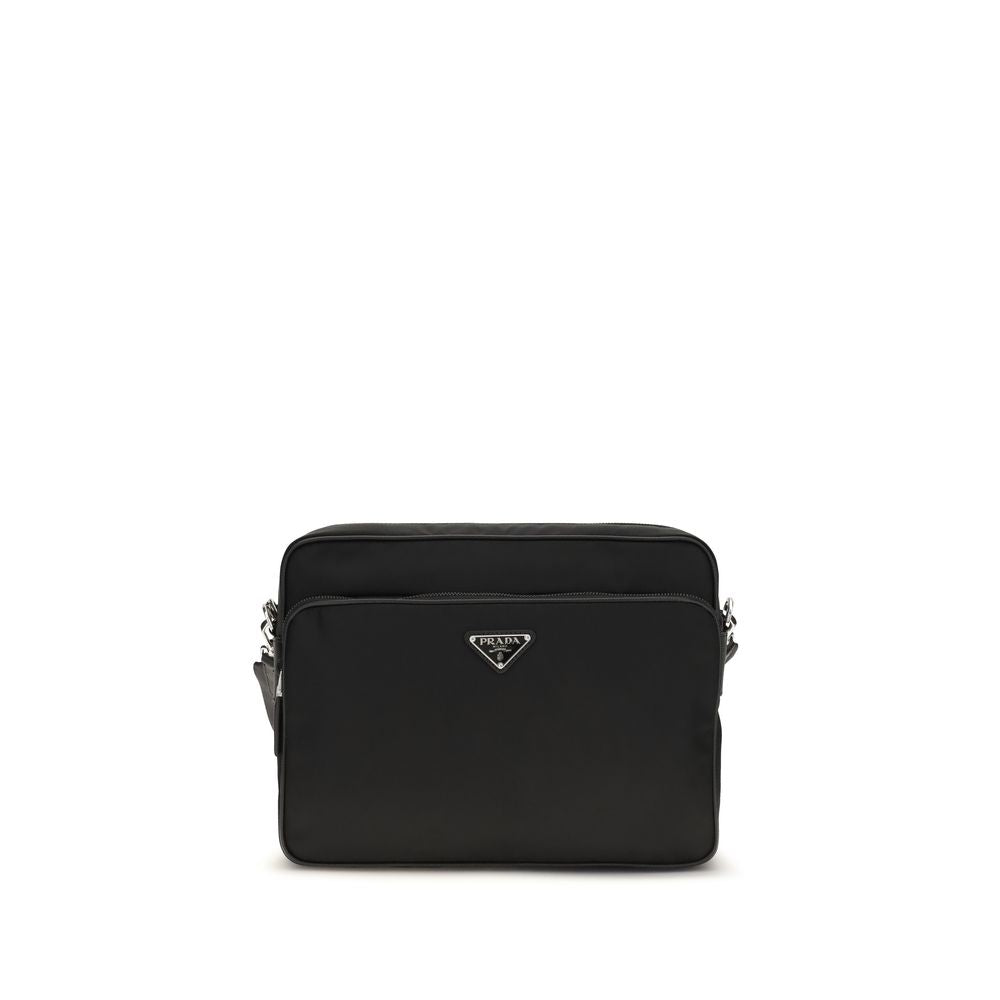 Prada Black Recycled Polyamide Shoulder Bag | Regal Royce