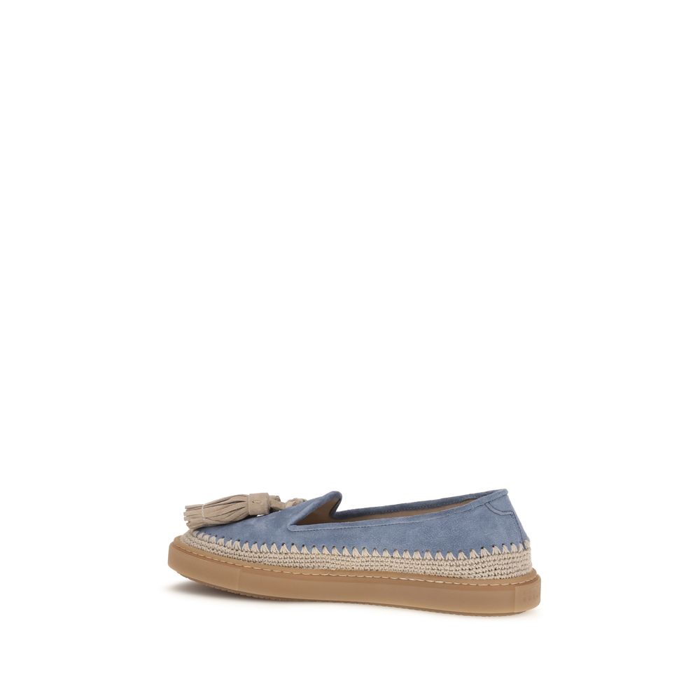 Fratelli Rossetti Blue Calf Leather Bos Taurus Slip-On Loafers | Regal Royce