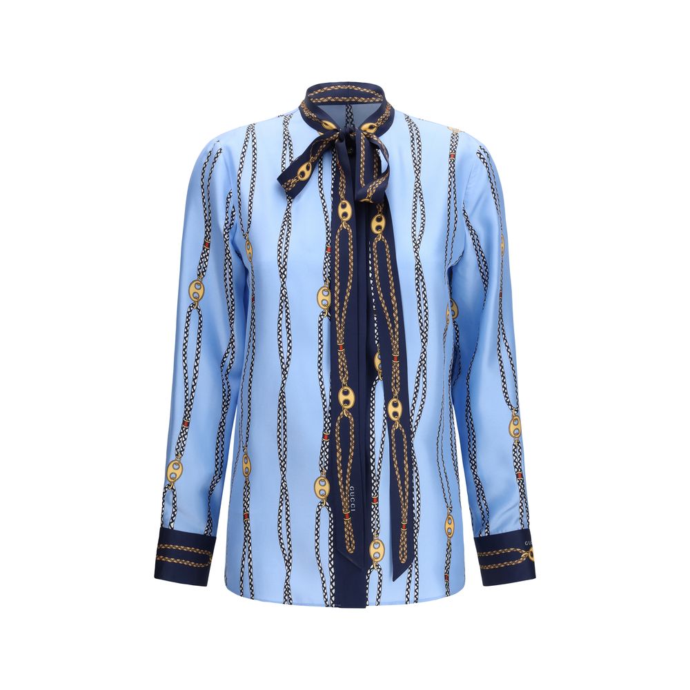 Gucci Blue Silk Shirt | Regal Royce