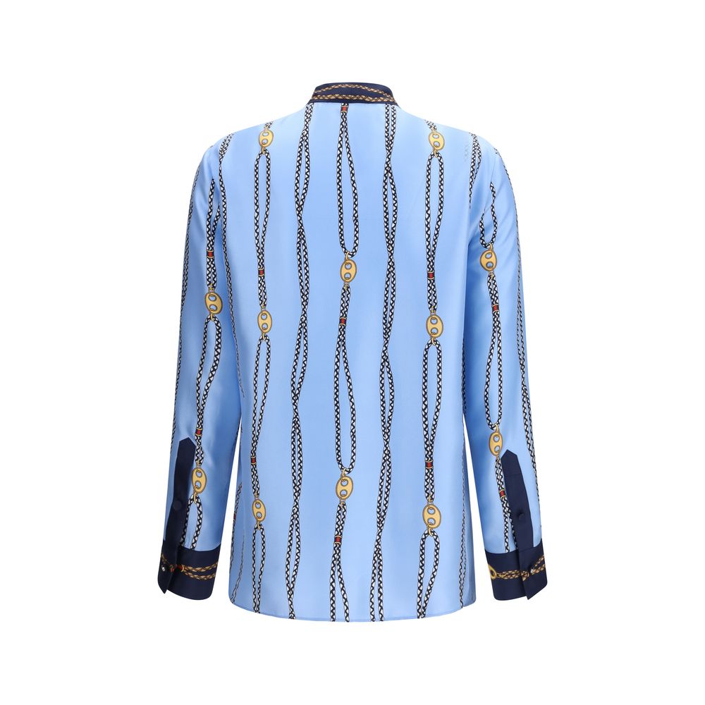 Gucci Blue Silk Shirt | Regal Royce