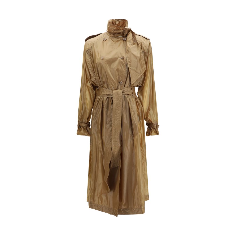 Saint Laurent Beige Polyamide Trench Coat | Regal Royce
