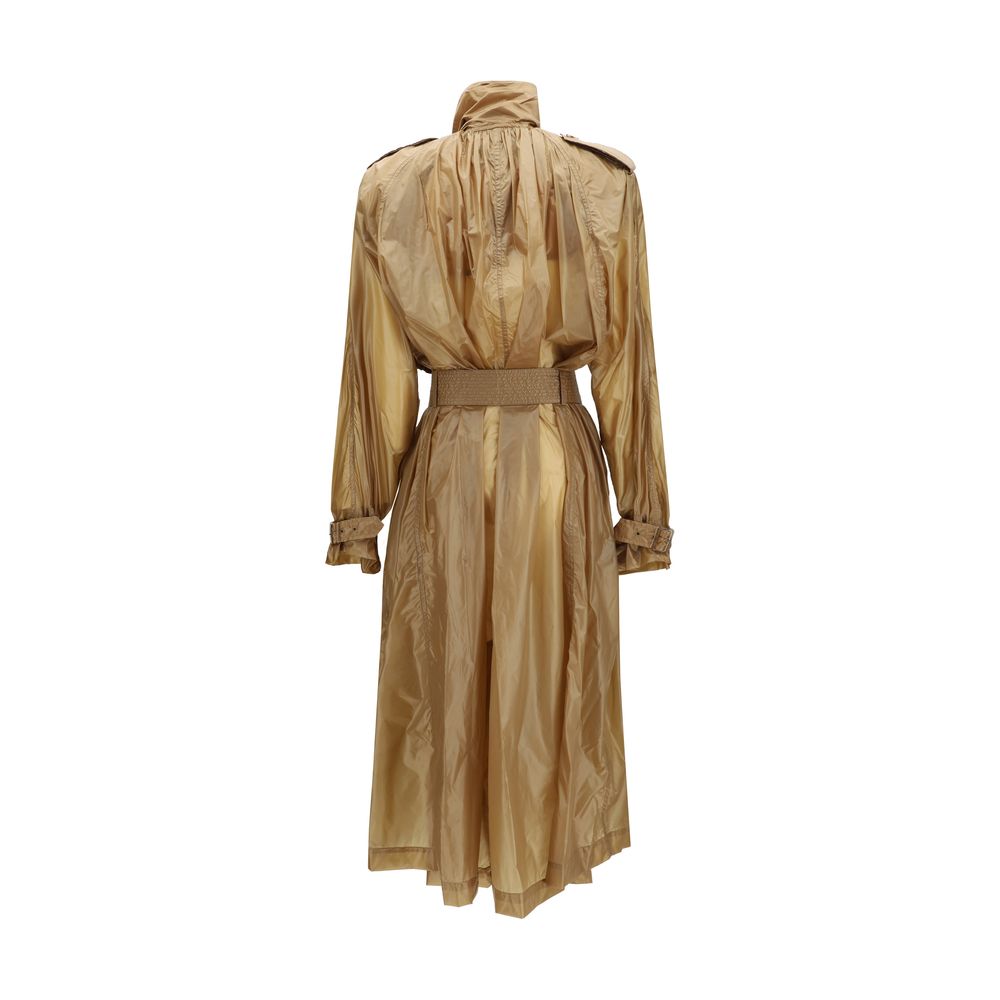 Saint Laurent Beige Polyamide Trench Coat | Regal Royce