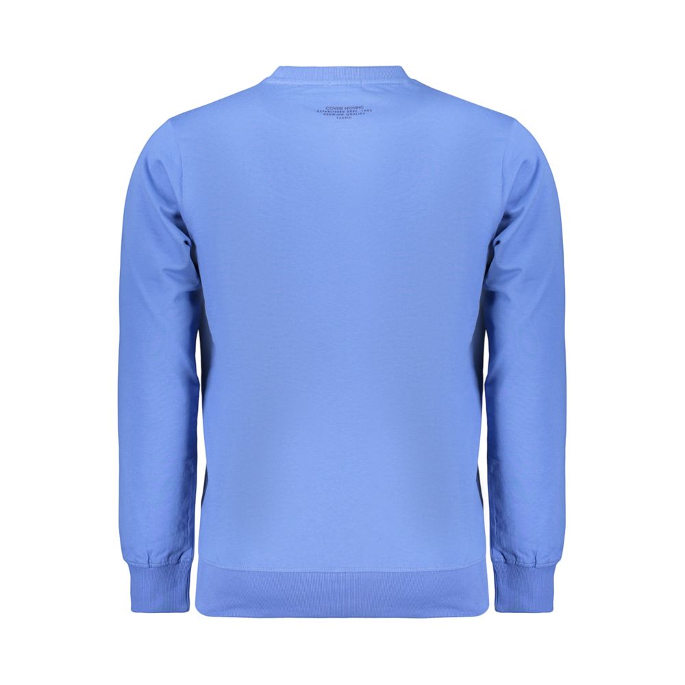 Coveri Moving Blue Cotton Men's Sweatshirt | Regal Royce
