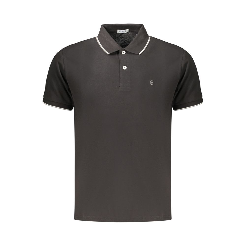 Coveri Moving Black Cotton Men's Polo | Regal Royce