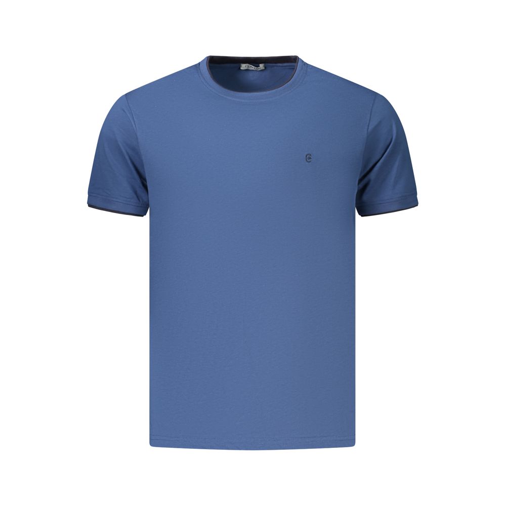 Coveri Moving Blue Cotton Men's T-Shirt | Regal Royce