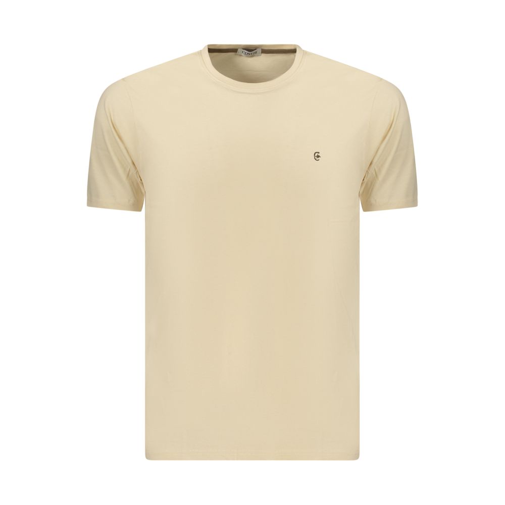 Coveri Moving Beige Cotton Men's T-Shirt | Regal Royce