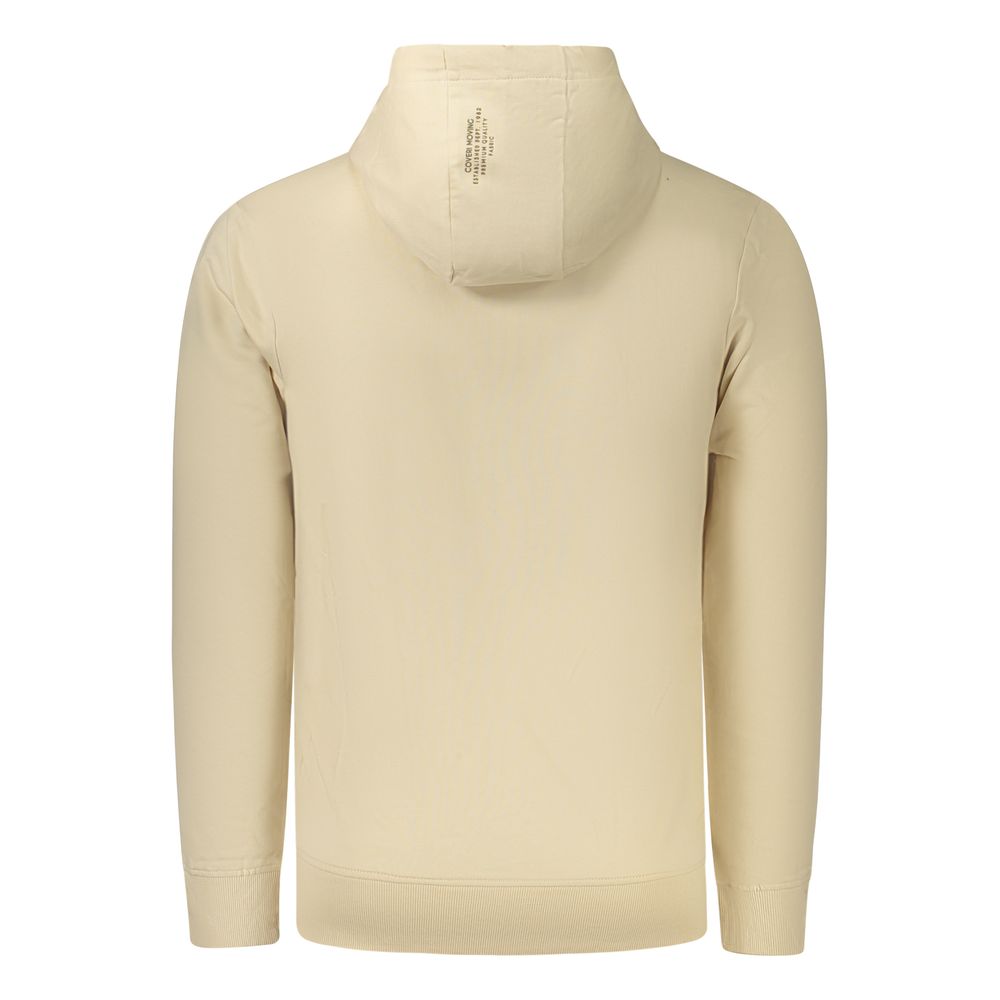 Coveri Moving Beige Cotton Men Hoodie | Regal Royce
