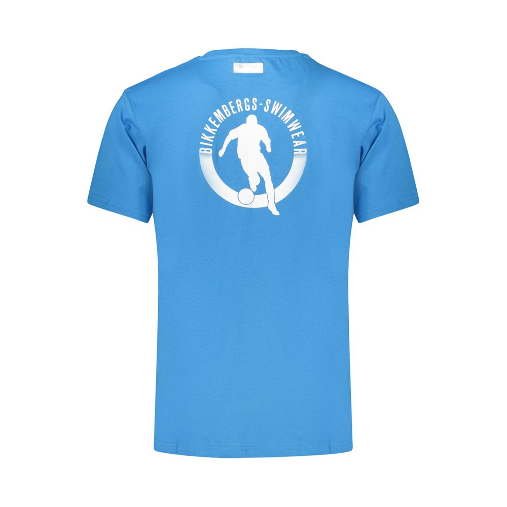 Bikkembergs Azzurro Cotton Men's T-Shirt | Regal Royce