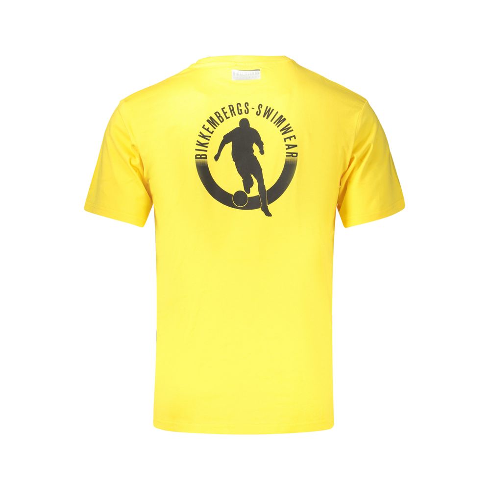 Bikkembergs Yellow Cotton Men's T-Shirt | Regal Royce