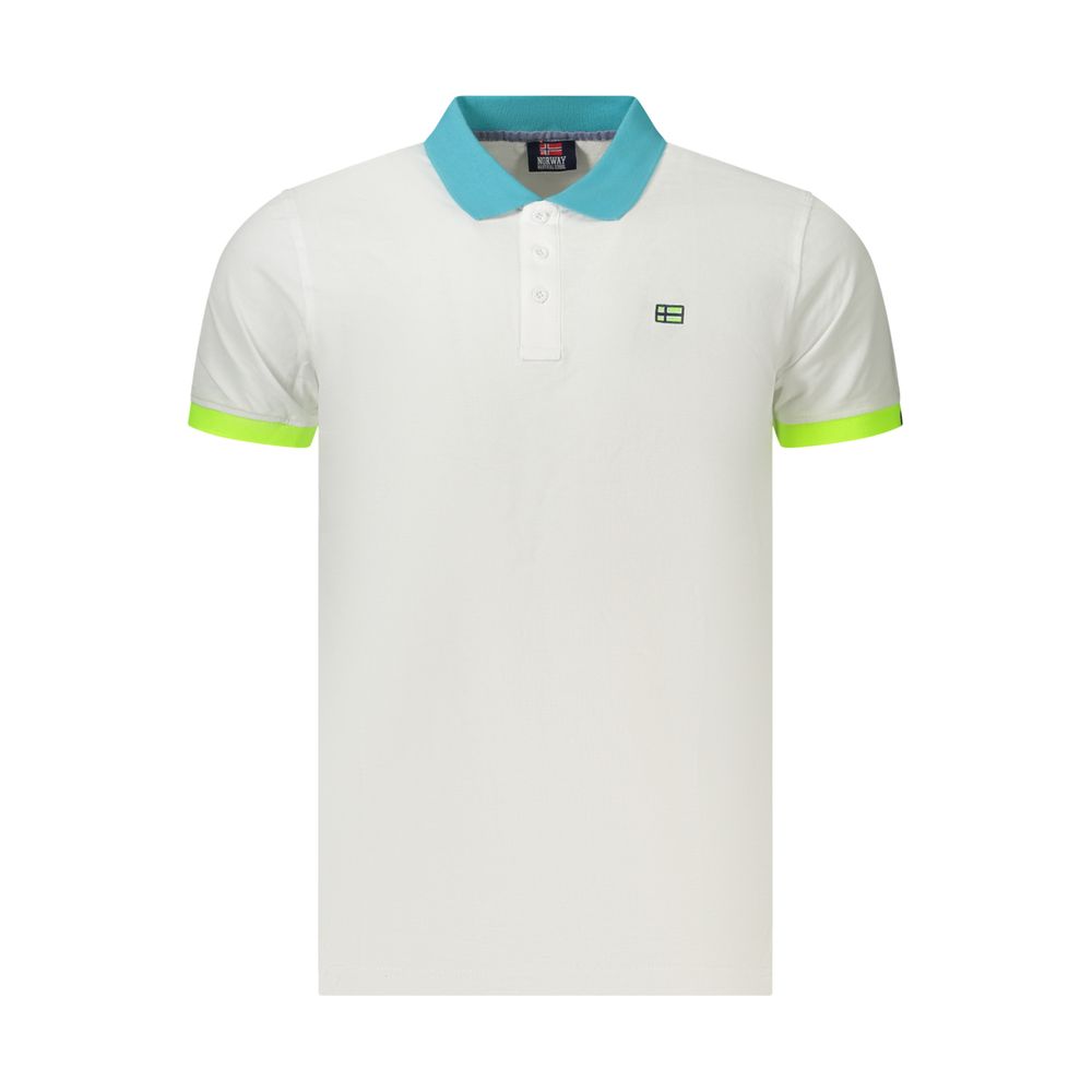 Norway 1963 Bianco Cotton Men's Polo | Regal Royce